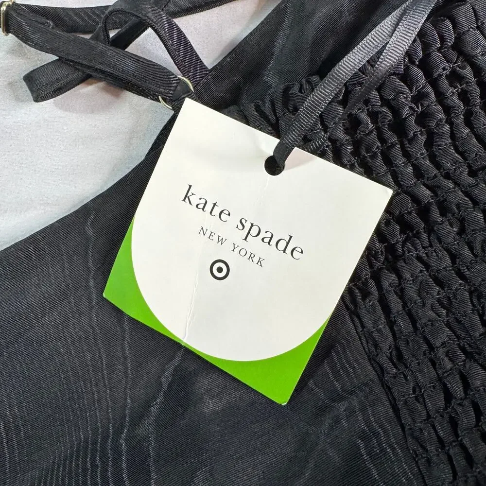 NWT Kate Spade New York x Target Black Smocked Puff Sleeve Midi Dress 4X